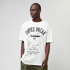 Mister Tee Life Happens Coffee Helps Oversize Tee blanc