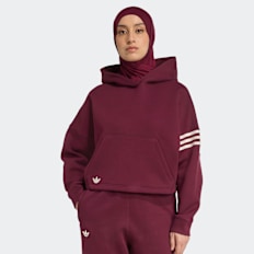 adidas Originals NEUCL HOODIE maroon/wonder white rouge