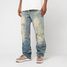 Smoke Rise Heavy Whisker Effect Jeans azul