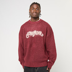 Pegador Nepole Oversized Knit Sweater Maroon Red czarny