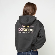 New Balance Reimagined Fleece Oversized Hoodie schwarz