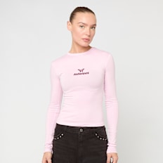 Felicious Basic Tight Logo Longsleeve rosa