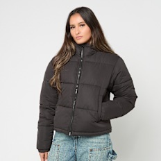 Urban Classics Ladies Peached Puffer Jacket With Hood nero