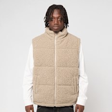 Urban Classics Basic Teddy Puffer Vest beż