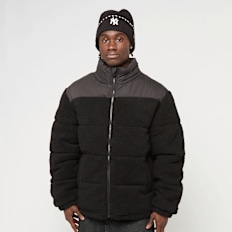 Urban Classics Fabric Mix Teddy Puffer Jacke schwarz