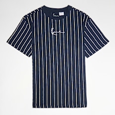 Karl Kani Small Signature Essential Pinstripe Tee Junior blau