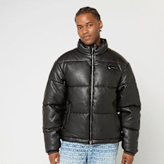 Karl Kani Metal Signature Pu Leather Puffer Jacket czarny