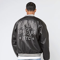 Karl Kani Kani Western Pu Leather College Jacket negro