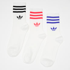 adidas Originals 3 PACK - 3 Stripes Crew Socks weiß