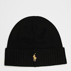 Polo Ralph Lauren Fold-Over Cold Weather Hat crna