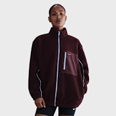 Nike   Sportswear Full-Zip High-Pile Fleece Jacket czerwony