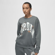 Jordan Brooklyn Fleece Crew Graphics siva
