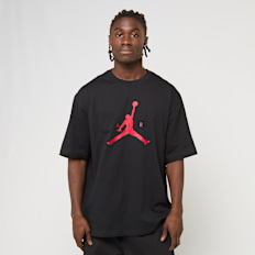 Jordan M J JUMPMAN SS HBR TEE black/gym red laranja