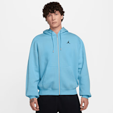 Jordan Brooklyn Fleece Oversized Full-Zip Hoodie niebieski