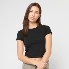 Urban Classics Ladies Stretch Jersey Cropped Tee schwarz