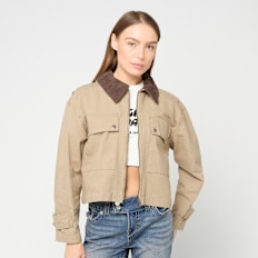 Urban Classics Ladies Workwear Cropped Cotton Jacket beige