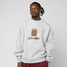 Prohibited Emblem Patch Crew Neck grigio