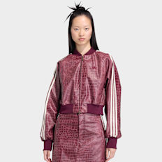 adidas Originals Superstar Pleather Jacket vermelho