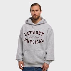Mister Tee Let's Get Physical Fluffy Hoody szary