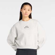 New Balance Linear Heritage Fleece Crew grau