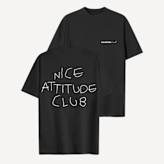Another Cotton Lab Nice Attitude Club Oversized T-Shirt czarny