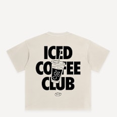 Another Cotton Lab Iced Coffee Club Oversized T-shirt beż