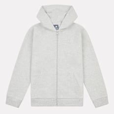 New Balance French Terry Small Logo Full Zip Hoodie grijs