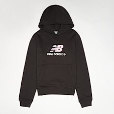 New Balance French Terry Stacked Logo Hoodie czarny