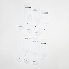 Jordan 6 PACK - Everyday Crew Socks blanc