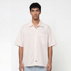 Dickies Venedocia Stripe Shortsleeve Shirt bianco