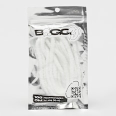 BAGGY Round Fuzzy Laces 100cm blanco