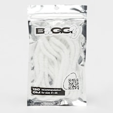 BAGGY Round Fuzzy Laces 120cm branco