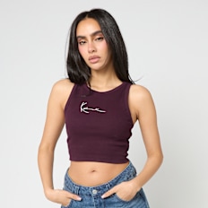 Karl Kani Small Signature Essential Racer Rib Top rouge
