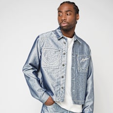 Karl Kani Jeans Cropped Silver Denim Jacket szary