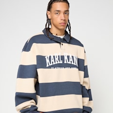 Karl Kani Heritage Stripe Oversized Rugby Shirt niebieski
