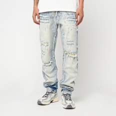 Smoke Rise Grunge Wash Effect Jeans azul