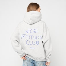Another Cotton Lab Nice Attitude Club Oversized Hoodie grijs