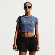 Nike Sportswear Chill Knit Cropped T-Shirt bleu