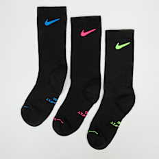 Nike 3 PACK - Everyday Elevated Crew Noir