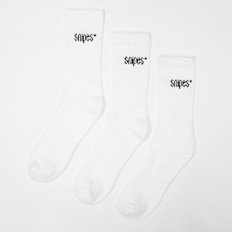 SNIPES 3 PACK - Small Logo Crew Socks blanc