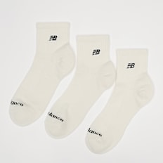 New Balance 3 PACK - NB BLACK PATCH LOGO SEASONAL CREW - multicpack beige