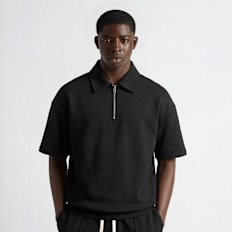 Burocs Quarter Zip T-Shirt negro