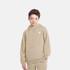 New Balance Brush Back Small Logo Hoodie Beige