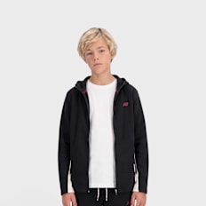 New Balance Panelled Full Zip Hoodie Schwarz