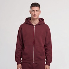 Urban Classics Fluffy Zip Hoody rouge