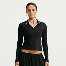 Nike Chill Knit Longsleeve Stitch Lace Top noir