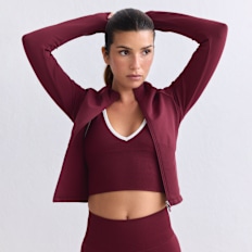 aim'n Shape Seamless Zip Jacket rosso