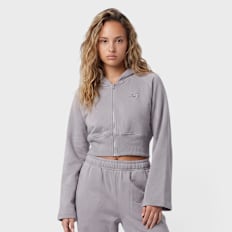 New Balance Brushed Coastal Fleece Full Zip Gris