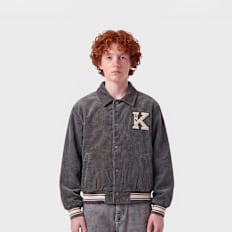Karl Kani Retro Patch Corduroy College Jacket grau