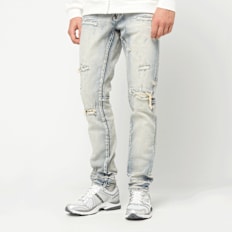 Smoke Rise Crystal Effect Washed Jeans Zenium azul